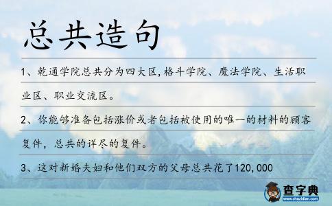 總共造句