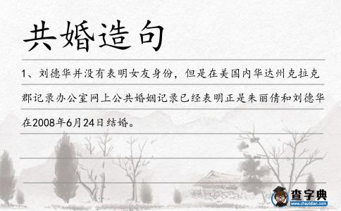 共婚造句
