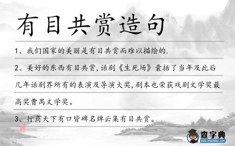 有目共賞造句