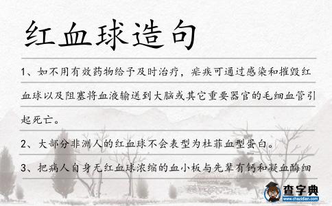紅血球造句