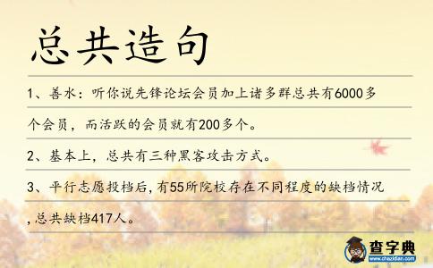 總共造句