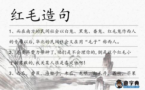 紅毛造句
