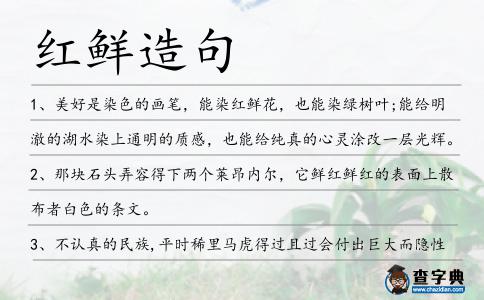 紅鮮造句