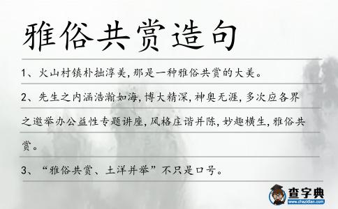 雅俗共賞造句