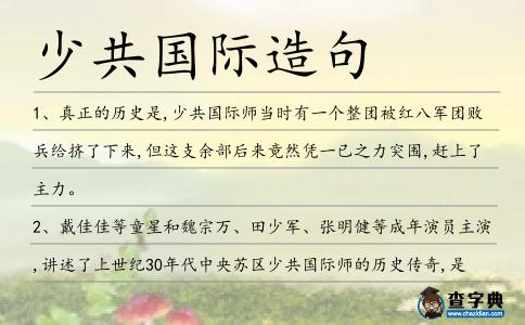 少共國(guó)際造句