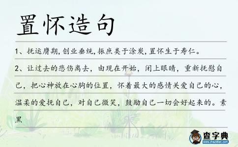 置懷造句