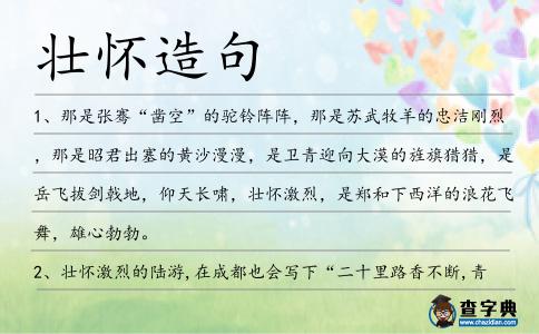 壯懷造句