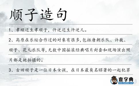 順子造句