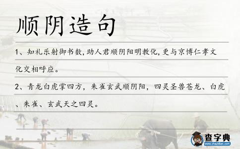 順陰造句