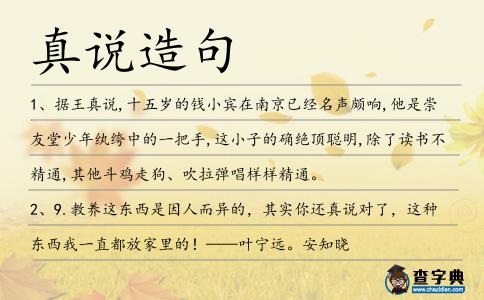 真說(shuō)造句