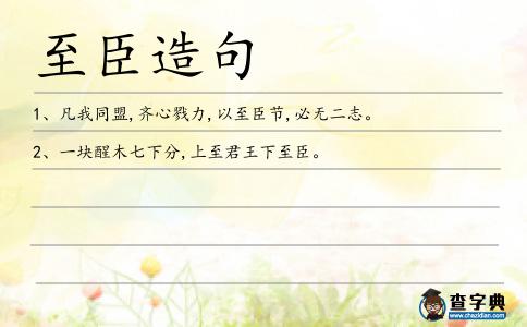 至臣造句