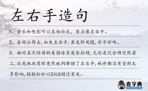左右手造句