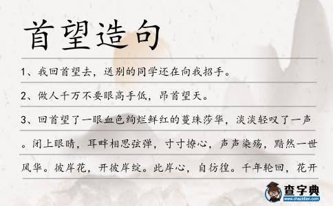 首望造句