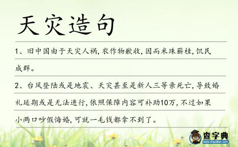 天災造句