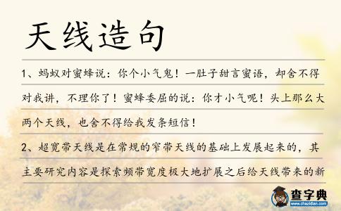 天線造句