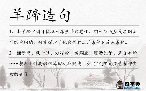 羊蹄造句