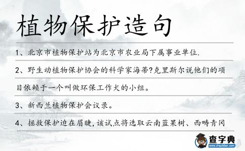 植物保護(hù)造句