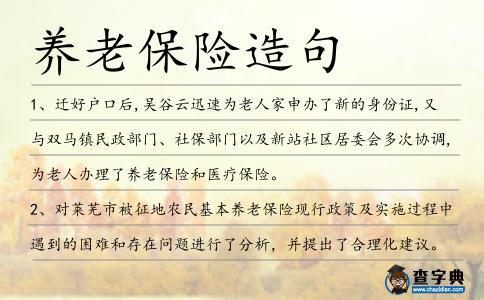 養(yǎng)老保險(xiǎn)造句