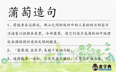 蒲萄造句
