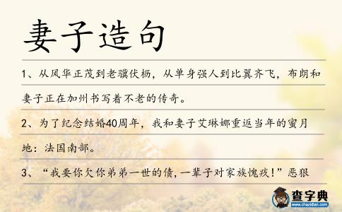 妻子造句