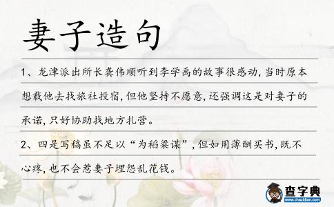 妻子造句