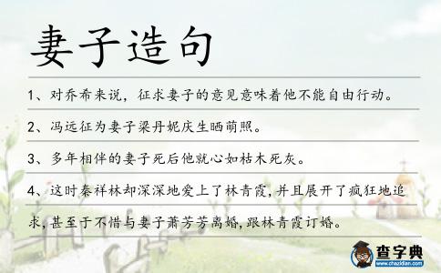 妻子造句