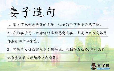 妻子造句
