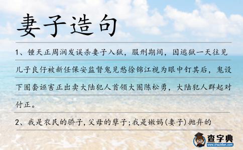 妻子造句