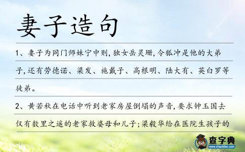 妻子造句