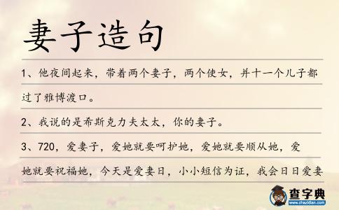 妻子造句
