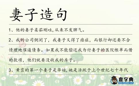 妻子造句