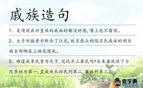 戚族造句