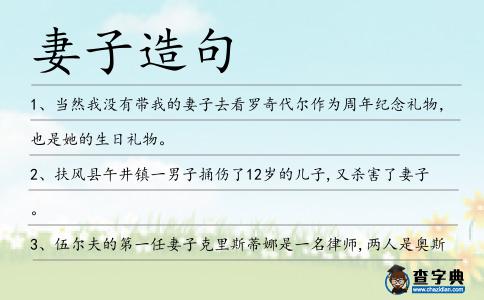 妻子造句