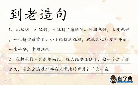 到老造句
