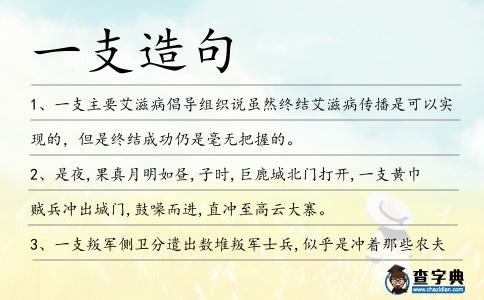 一支造句