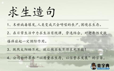 求生造句