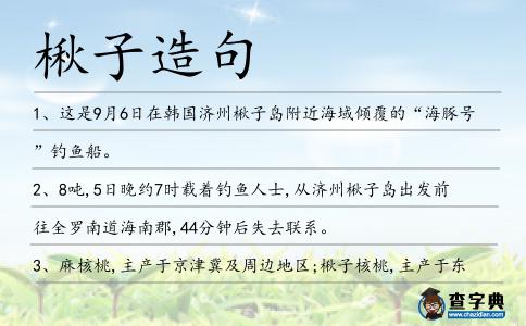 楸子造句