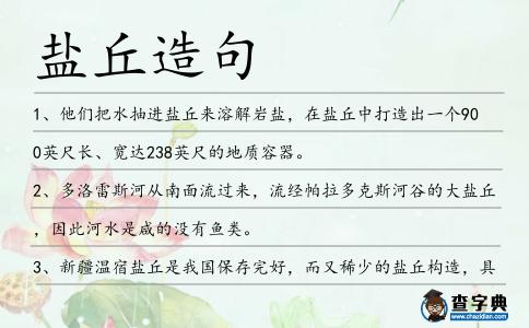 鹽丘造句