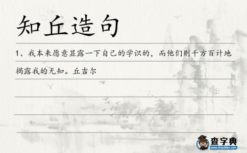 知丘造句