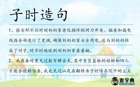子時造句