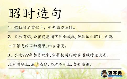 昭時造句