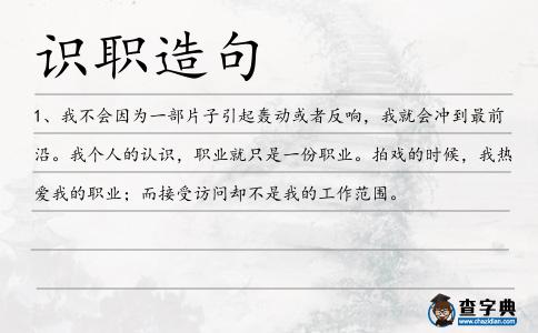 識職造句