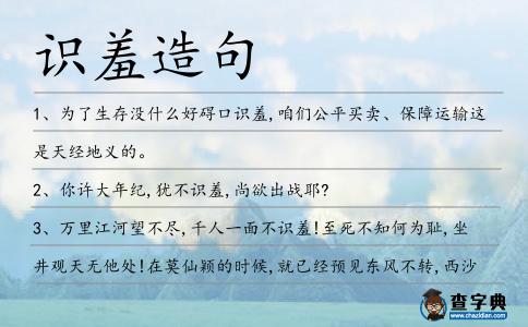 識羞造句