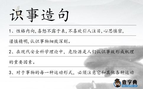 識事造句