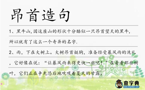 昂首造句
