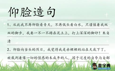 仰臉造句