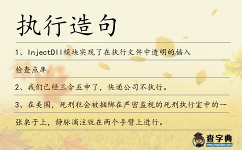 執行造句