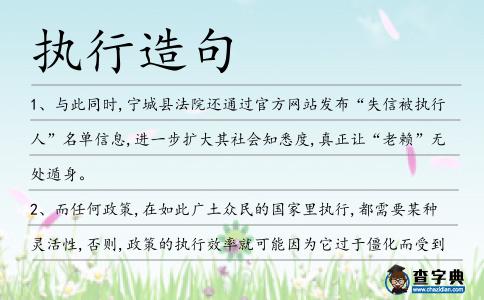 執行造句