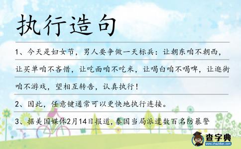 執行造句