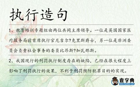 執行造句